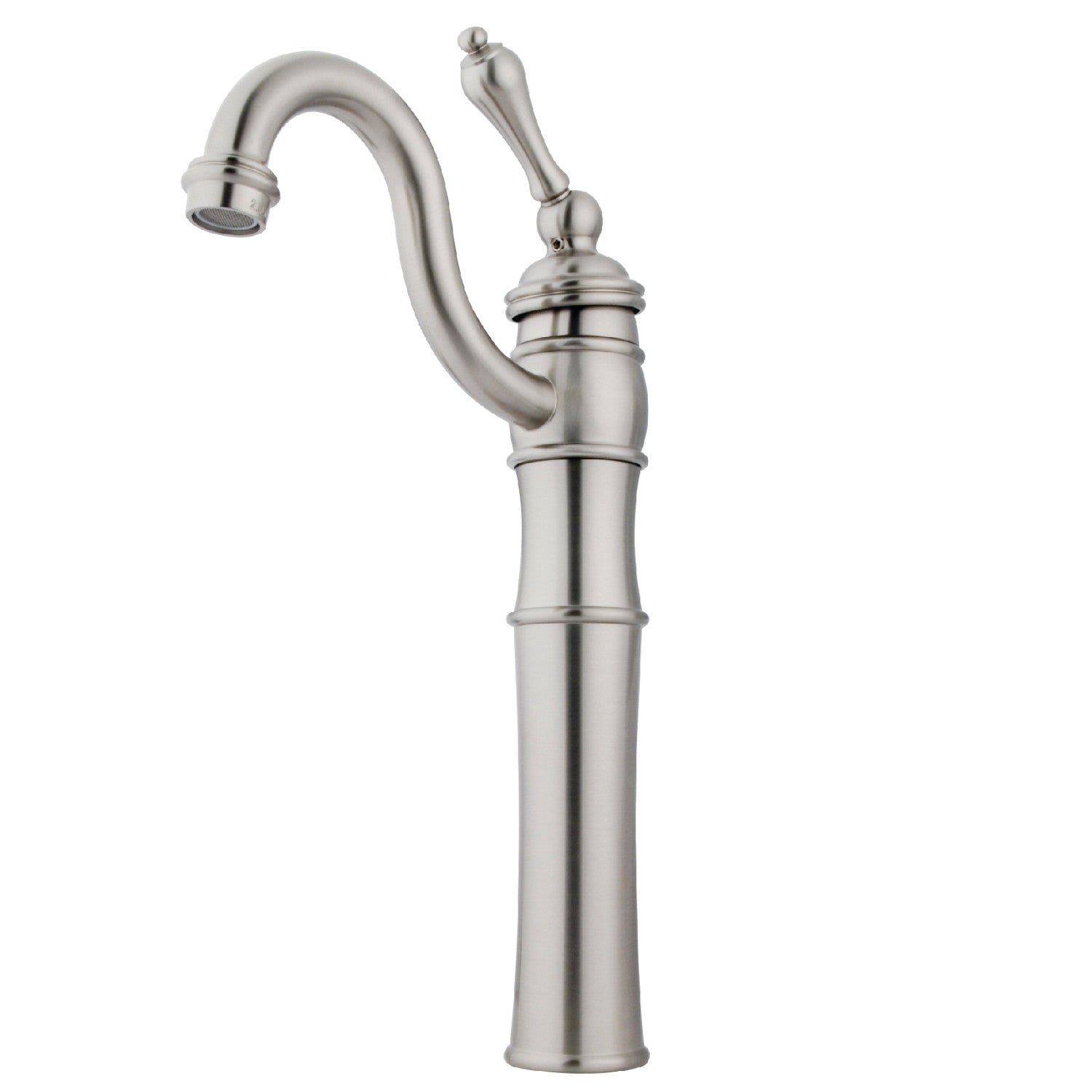 Kingston Heirloom KB3428AL - Victorian Single-Handle 1-Hole Deck Mount Vessel Faucet, Brushed Nickel — image 1